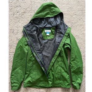 Columbia, green XS windbreaker